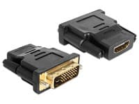 Delock Adapter DVI 24+1 pin uros > HDMI naaras - Videoadapter - DVI-D han til HDMI hun