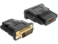 Delock Adapter DVI 24+1 pin uros > HDMI naaras - Videoadapter - DVI-D han til HDMI hun