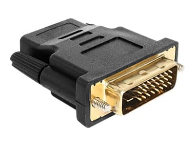 Delock Adapter DVI 24+1 pin uros > HDMI naaras - Videoadapter - DVI-D han til HDMI hun