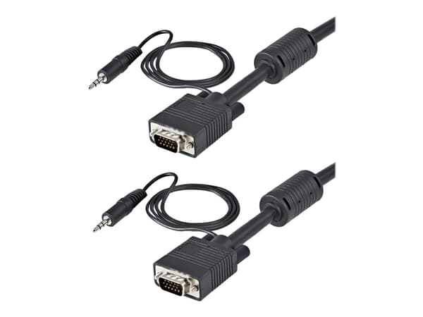 StarTech.com 5m Coax High Resolution Monitor VGA Video Cable with Audio - VGA-kaapeli - HD-15 (VGA) stereo minijakki (uros) - HD-15 (VGA) stereo mini