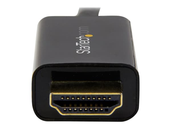 StarTech.com 6.5 ft / 2m DisplayPort to HDMI converter cable - 4K (DP2HDMM2MB) - Adapterkabel - DisplayPort hann til HDMI hann - 2 m - svart - 4K-stø