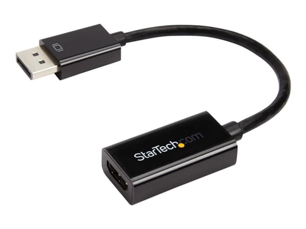 StarTech.com DisplayPort 1.2 to HDMI Adapter - 4K 30Hz - Active Audio Video Converter for DP laptop computers and HDMI Monitor Displays (DP2HD4KS) -
