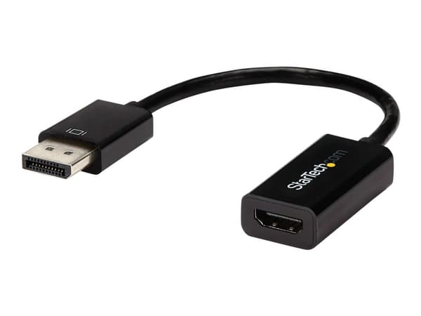 StarTech.com DisplayPort 1.2 to HDMI Adapter - 4K 30Hz - Active Audio Video Converter for DP laptop computers and HDMI Monitor Displays (DP2HD4KS) -