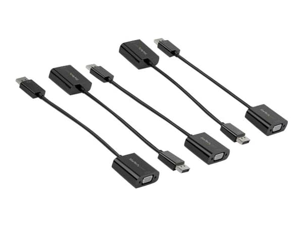 StarTech.com 5-Pack DisplayPort to VGA Adapter, DisplayPort 1.2 HBR2 to VGA Active Adapter, Digital DP to Analog VGA Video Converter Dongle, DisplayP
