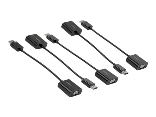 StarTech.com 5-Pack DisplayPort to VGA Adapter, DisplayPort 1.2 HBR2 to VGA Active Adapter, Digital DP to Analog VGA Video Converter Dongle, DisplayP