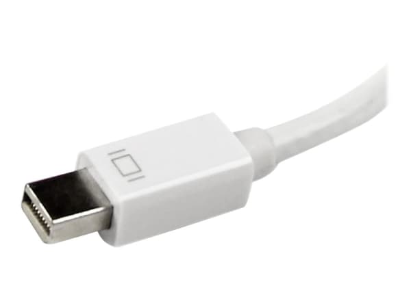 StarTech.com Travel A/V Adapter: 3-in-1 Mini DisplayPort to VGA DVI or HDMI Converter - White (MDP2VGDVHDW) - Videokonverter - DisplayPort - DVI, HDM