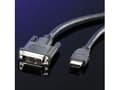 Miniatyrbilde 4 av 5: Value DVI (18+1)/HDMI 2m, 2 m, HDMI, DVI-D, Sort, Hankjønn/hankjønn