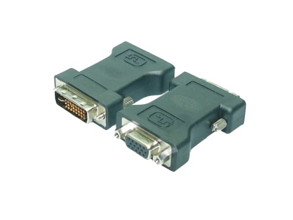M-CAB - VGA-adapter - HD-15 (VGA) (hona) till DVI-I (hane) - tumskruvar - svart
