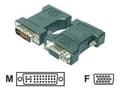 Miniatyrbild 1 av 5: M-CAB - VGA-adapter - HD-15 (VGA) (hona) till DVI-I (hane) - tumskruvar - svart
