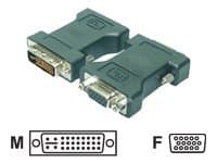 M-CAB - VGA-adapter - HD-15 (VGA) (hona) till DVI-I (hane) - tumskruvar - svart Svart