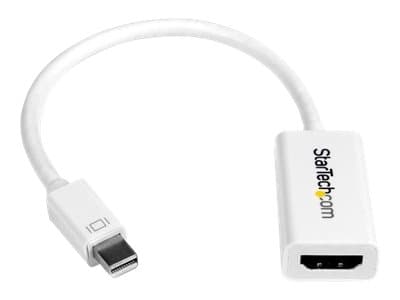 StarTech.com Mini DisplayPort to HDMI 4K Audio / Video Converter - mDP 1.2 to HDMI Active Adapter for MacBook Pro/Air - 4K @ 30Hz - Valkoinen (MDP2HD