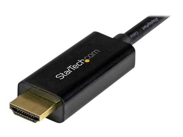 StarTech.com Mini DisplayPort to HDMI Adapter Cable - mDP to HDMI Adapter with Built-in Cable - Black - 5 m (15 ft.) - Ultra HD 4K 30Hz (MDP2HDMM5MB)