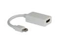 Miniatyrbild 4 av 5: ROLINE Mini DisplayPort-HDMI Adapter, Mini DisplayPort, HDMI Typ A (standard), Hankoppling, Honkoppling, Vit, 0,1 mm