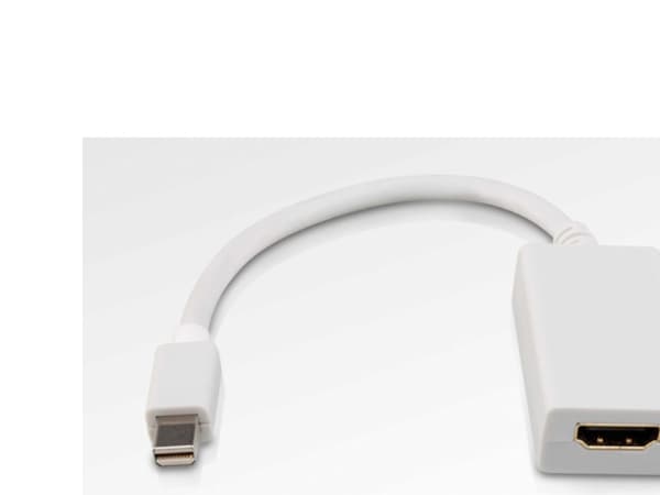 ROLINE Mini DisplayPort-HDMI Adapter, Mini DisplayPort, HDMI Typ A (standard), Hankoppling, Honkoppling, Vit, 0,1 mm