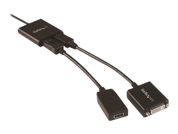 StarTech.com USB-C till DisplayPort-flerskärmsadapter - MST-hubb med 2 portar - DisplayPort-adapter - 24 pin USB-C (hane) till DisplayPort (hona) - D