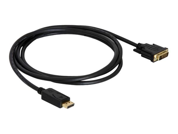 Delock - DVI-kabel - DisplayPort (hann) til DVI-D (hann) - 5 m - tommelskruer