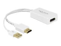 Delock - Videokonverter - HDMI, DisplayPort - DisplayPort - hvit - løsvekt