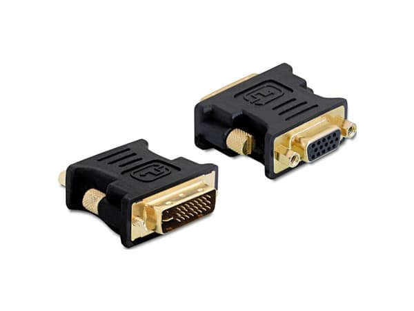 Delock - VGA-adapter - DVI-I (hann) til HD-15 (VGA) (hunn) - tommelskruer - for P/N: 95253