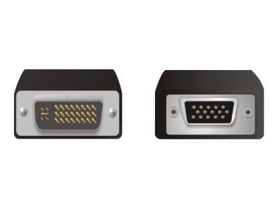 Delock - VGA-adapter - DVI-I (hann) til HD-15 (VGA) (hunn) - tommelskruer - for P/N: 95253