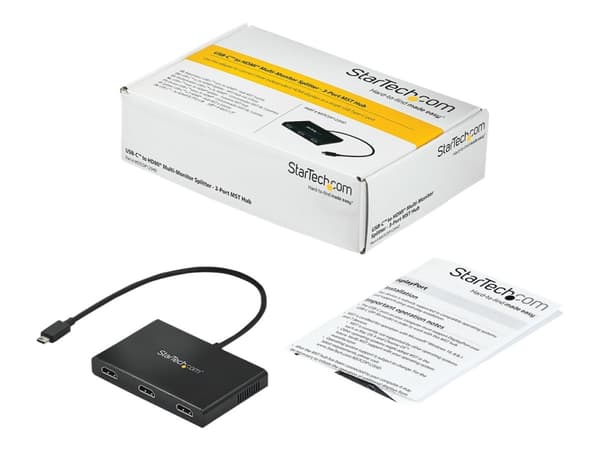 StarTech.com MSTCDP123HD, USB Type-C, HDMI-lähtö, 3840 x 2160 pikseliä