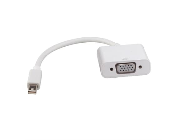 ROLINE Mini DisplayPort-VGA Adapter, Mini DP M - VGA F white, Valkoinen
