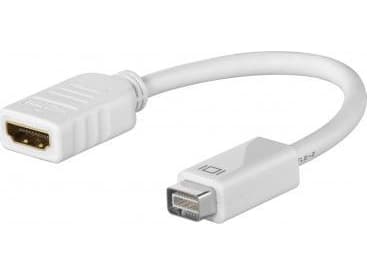Goobay 51745, 0,1 m, Mini-DVI, HDMI-tyyppi A (vakio), Uros, Naaras, Suora