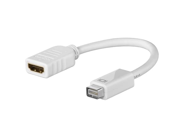 Goobay 51745, 0,1 m, Mini-DVI, HDMI Type A (Standard), Hankjønn, Hunkjønn, Rett
