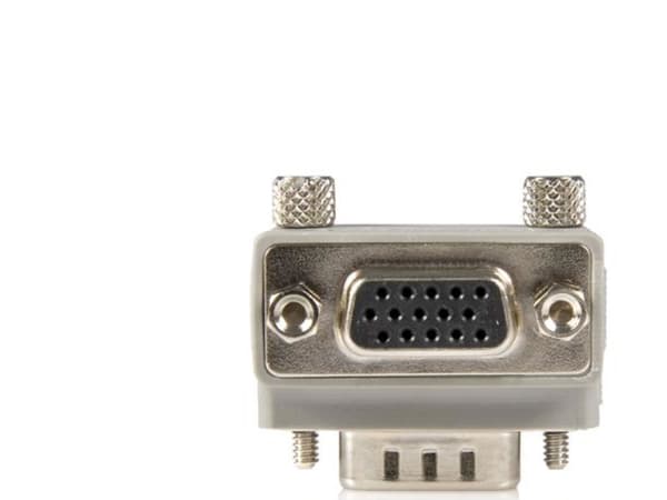 StarTech.com Right Angle VGA / VGA Cable Adapter Type 1 - M/F, DB15, DB15, Harmaa