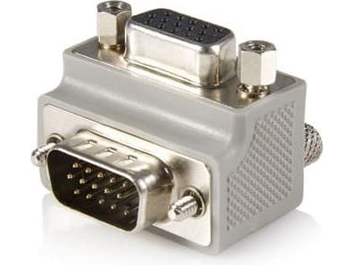 StarTech.com Right Angle VGA / VGA Cable Adapter Type 1 - M/F, DB15, DB15, Harmaa