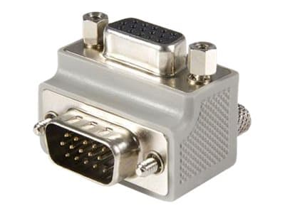 StarTech.com Right Angle VGA / VGA Cable Adapter Type 1 - M/F, DB15, DB15, Harmaa