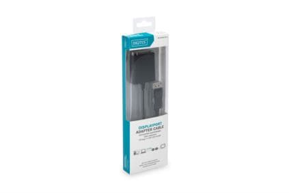 DIGITUS - Bildskärmsadapter - dubbel länk - DisplayPort (hane) till DVI-I (hona) - 15 cm - formpressad - svart