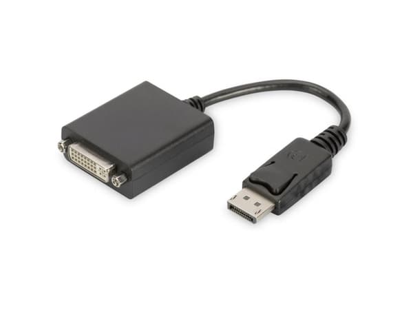 DIGITUS - Bildskärmsadapter - dubbel länk - DisplayPort (hane) till DVI-I (hona) - 15 cm - formpressad - svart