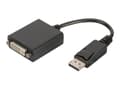 Miniatyrbild 1 av 5: DIGITUS - Bildskärmsadapter - dubbel länk - DisplayPort (hane) till DVI-I (hona) - 15 cm - formpressad - svart