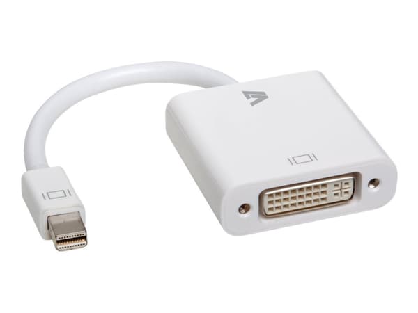 V7 - Video adapter - Mini DisplayPort hann til DVI-D hunn - hvit