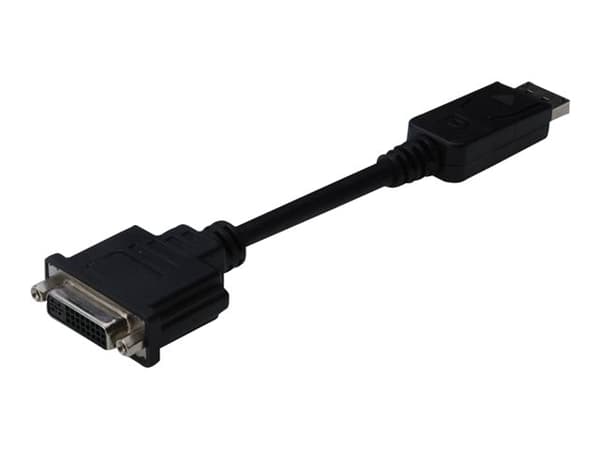 DIGITUS - Video adapter - DisplayPort hann til DVI-I hunn - 15 cm - dobbeltisolert - svart