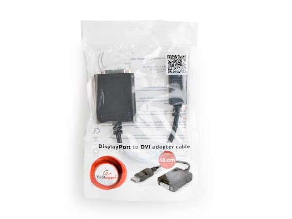 Cablexpert - Video adapter - DisplayPort (hann) til DVI (hunn) - DisplayPort 1.0 - 10 cm - svart