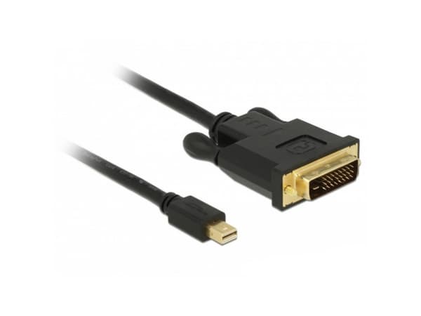 Delock - Adapterkabel - enkeltlenke - Mini DisplayPort (hann) til DVI-D (hann) - DisplayPort 1.1 - 5 m - passiv, tommelskruer - svart