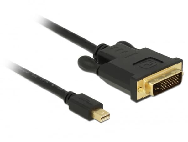 Delock - Adapterkabel - enkeltlenke - Mini DisplayPort (hann) til DVI-D (hann) - DisplayPort 1.1 - 5 m - passiv, tommelskruer - svart