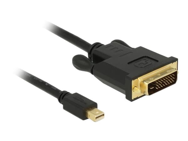 Delock - Adapterkabel - enkeltlenke - Mini DisplayPort (hann) til DVI-D (hann) - DisplayPort 1.1 - 5 m - passiv, tommelskruer - svart