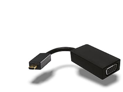 ICY BOX IB-AC503 - Video adapter - HD-15 (VGA) hunn til 19 pin micro HDMI Type D hann - skjermet - svart