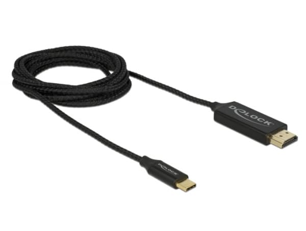 Delock - Adapterkabel - 24 pin USB-C hann til HDMI hann - 2 m - svart