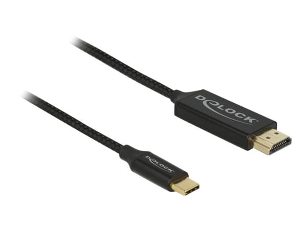 Delock - Adapterkabel - 24 pin USB-C hann til HDMI hann - 2 m - svart