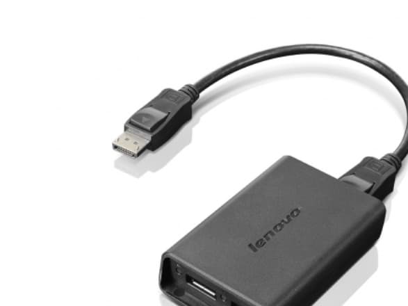 Lenovo - DisplayPort-adapter - DisplayPort (hann) til DisplayPort (hunn) - for ThinkCentre M75s Gen 2; M75t Gen 2; ThinkEdge SE30; SE50; ThinkStation
