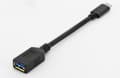 Miniatyrbild 2 av 5: ASSMANN - USB-kabel - USB typ A (hona) till 24 pin USB-C (hane) - USB 3.0 - 15 cm - formpressad - svart