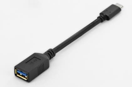 ASSMANN - USB-kabel - USB typ A (hona) till 24 pin USB-C (hane) - USB 3.0 - 15 cm - formpressad - svart