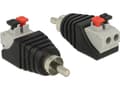 Miniatyrbild 4 av 5: Delock - Audio-adapter - 2 stifts terminalblock hane till RCA hane