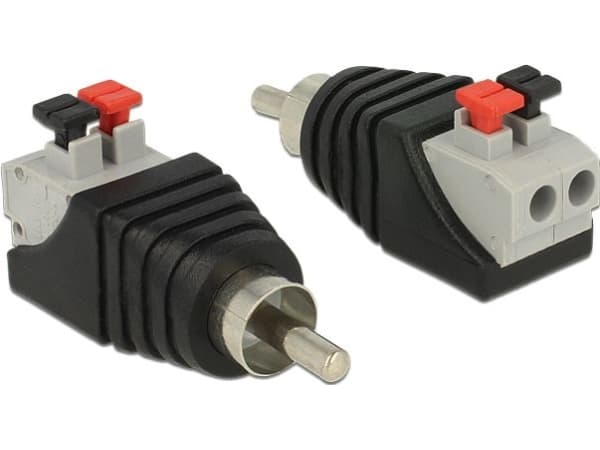 Delock - Audio-adapter - 2 stifts terminalblock hane till RCA hane