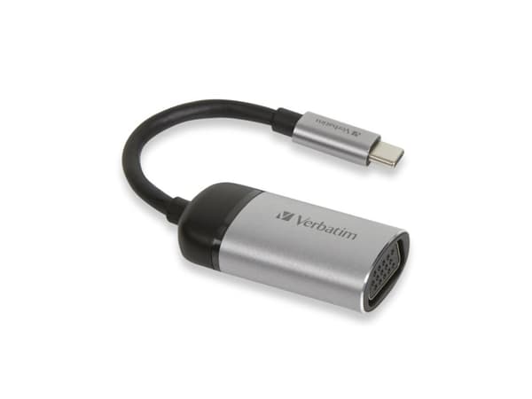 Verbatim - Video adapter - 24 pin USB-C (hann) til HD-15 (VGA) (hunn) - USB 3.1 Gen 1 - 10 cm