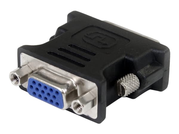 StarTech.com DVI till VGA-kabeladapter M/F - svart - 10-pack - VGA-adapter - HD-15 (VGA) (hona) till DVI-I (hane) - formpressad, tumskruvar - svart (