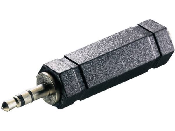 SpeaKa Professional SP-7869824 Jack Audio Adapter [1x Jackstik 3,5 mm - 1x Jacktilslutning 6,3 mm] Sort